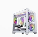 Desktop Main Case Glass All-side Permeable ESports Water Cooled White - Image 6