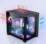 Desktop Main Case Glass All-side Permeable ESports Water Cooled White - Image 5